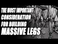 The Most Important Consideration for Building Massive Legs
