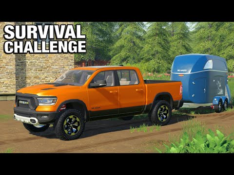 PICKUP TRUCK FOR OUR HORSEBOX  - Survival Challenge No Mans Land FS19 Ep 93