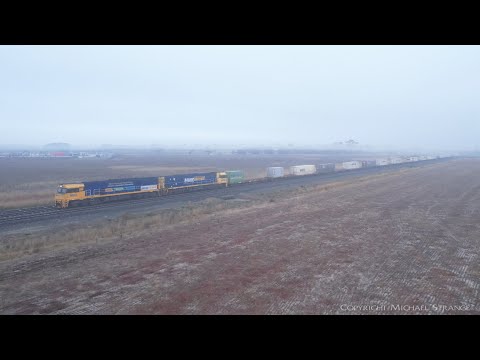 6PM7 Pacific National Intermodal Container Train In Light Fog (25/4/2022) - PoathTV Railways