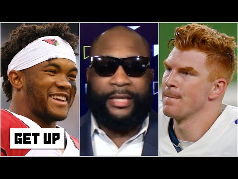 這絕對是一個屁股的呼喊"--馬庫斯在牛仔隊輸給紅雀隊的比賽中的失利--"起床"。 ('It was an absolute butt whooping' - Marcus on the Cowboys' blowout loss to the Cardinals | Get Up)