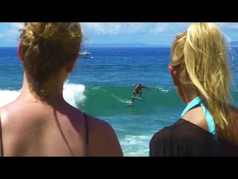 Foil Surfing west Maui's Last south swell of the season with Sky Rama