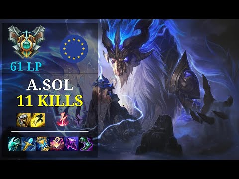 Aurelion Sol Bot vs Ezreal - 11 kills - Diablο V2 EUW Master (61 LP) Patch 11.4