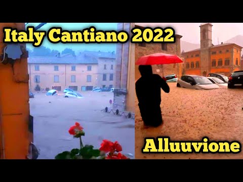 Terrible Flash Flood Hits Marche Cantiano Cars and Homes Damaged Italy - Cantiano oggi Alluvione
