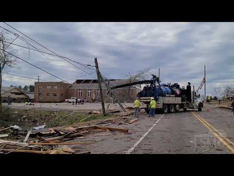 01-26-2021 Center Point, AL - Tornado Damage - Roof Blown off Community Center