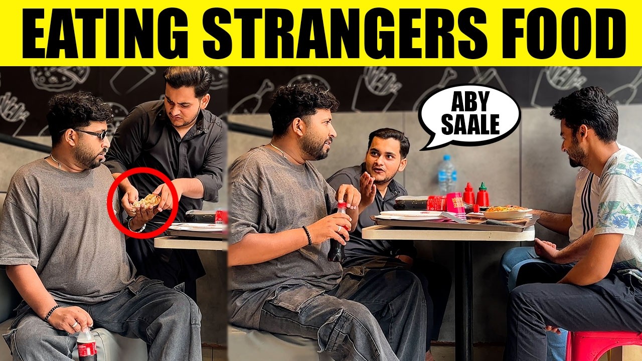Eating Strangers Food Prank 😂 | Hilarious Reactions by iqbal malik and Sharik Shah @sharikshah