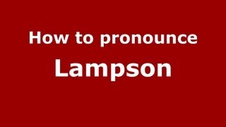 How to pronounce Lampson