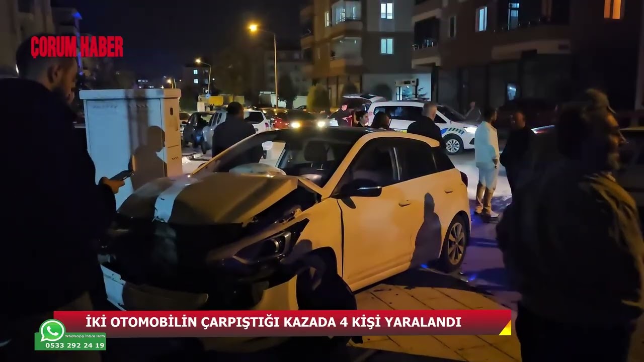 Savrulan otomobil minibüse çarptı: Kazada 4 yaralı