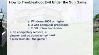 How to fix Evil Under the Sun Game