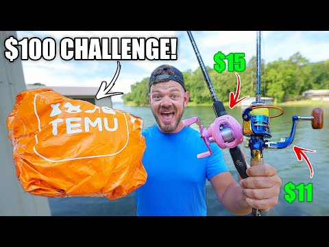 TEMU app $100 Budget Fishing Challenge!