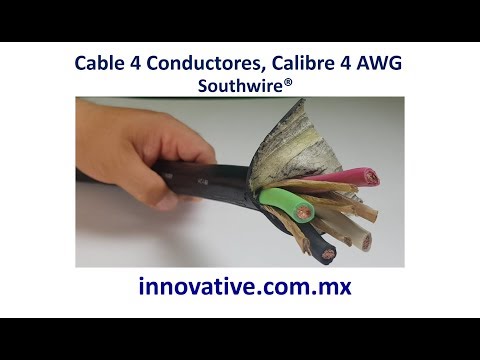 Cable 4 Conductores Calibre 4 AWG Cable Southwire  ®