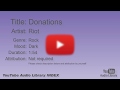 Donations Riot Rock Dark YouTube Audio Library BGM