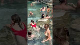 ☀️Magic Of The Swimming Pool Pamukkale Turkey -Hot Day? #pamukkale #cleopatra #pool