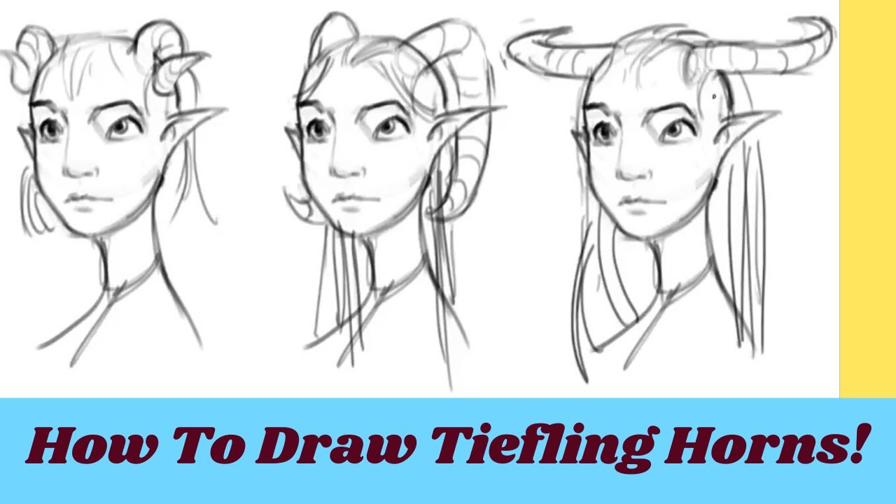 How To Draw Tiefling Horns For Your D&D Characters | D&D ART