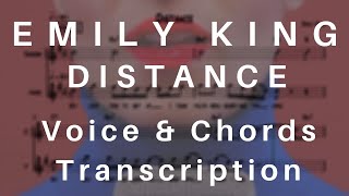 Emily King - Distance (Voice &amp; Chords Transcription | Songbook Style)