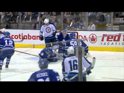 Dion Phaneuf Toronto Maple Leafs Hit In Mouth By Puck January 5th 2012