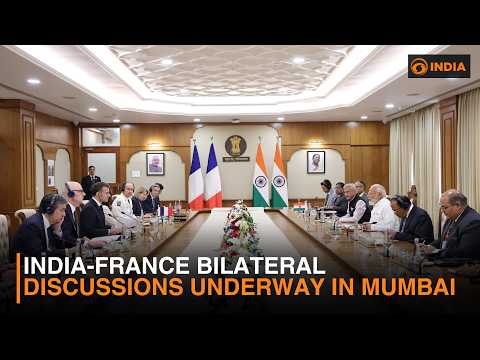 PM Modi holds delegation-level talks with French President Macron in Mumbai