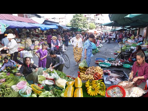Psar Kromoun & Boeng Trabek - Cambodian Routine Food & Lifestyle @ Market