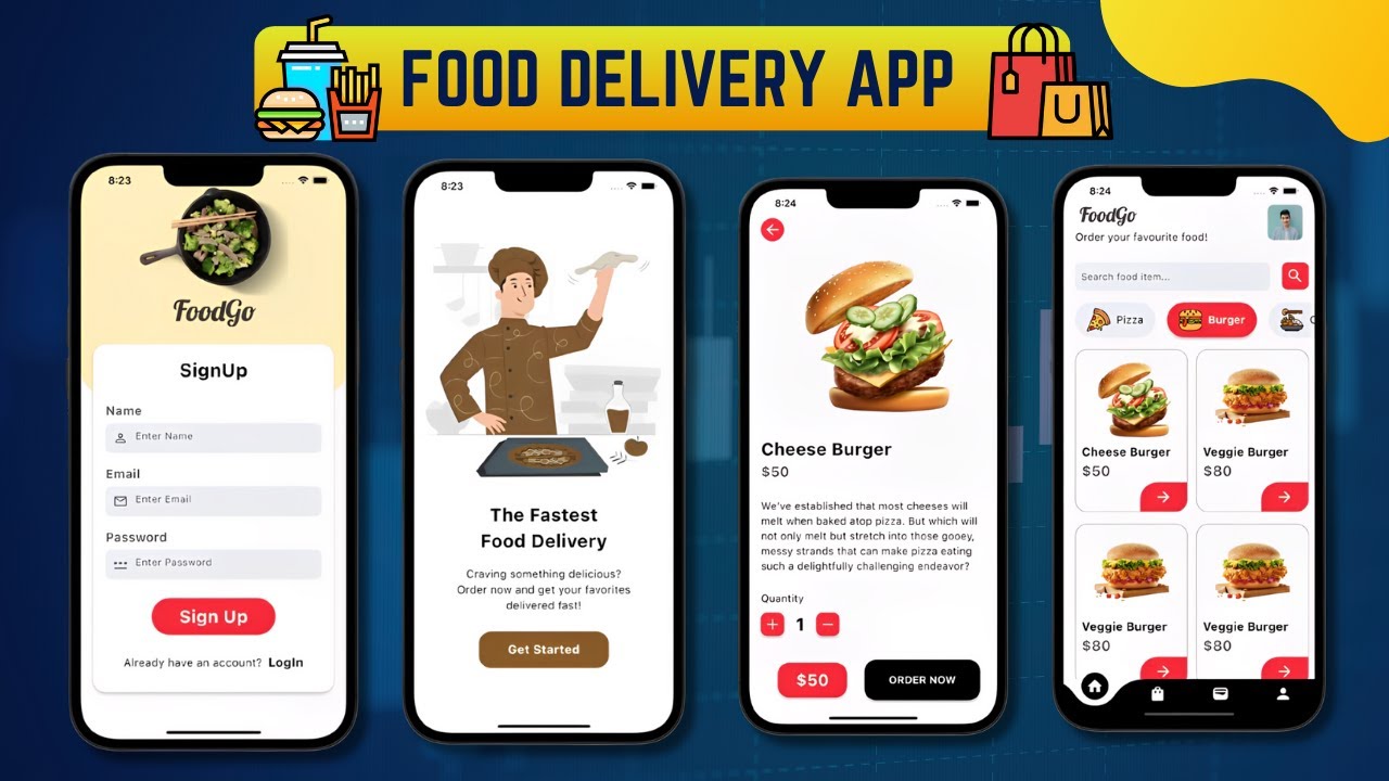 🔥 Food Delivery & E-Commerce App in Flutter x Firebase | Full Course for Beginners (2025)