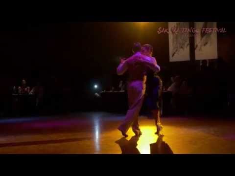  Maximiliano Cristiani  and  Karina Colmeiro  are  dancing  to  a  milonga  at  Sakura Tango Festival  in  2016