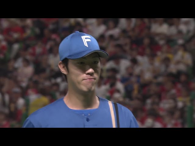 9回表】最速154km/h!! ファイターズ・松岡洸希 最終回を3者凡退