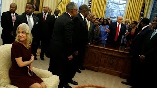 Kellyanne Conway kneeling White House photo called disrespectful