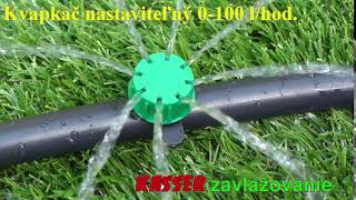 Kvapkač nastaviteľný 0-100 l/hod. zelený