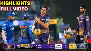 Mumbai Indians Vs Kolkata Knight Riders Full Highlights |MI VS KKR FULL HIGHLIGHTS, Pat Cummins