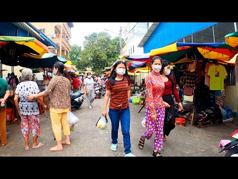 Cambodian Traditional Market Tour 2021 | Phnom Penh Street Food Tour