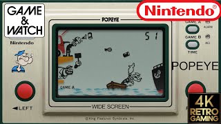 Popeye Nintendo Game & Watch 4k Gameplay