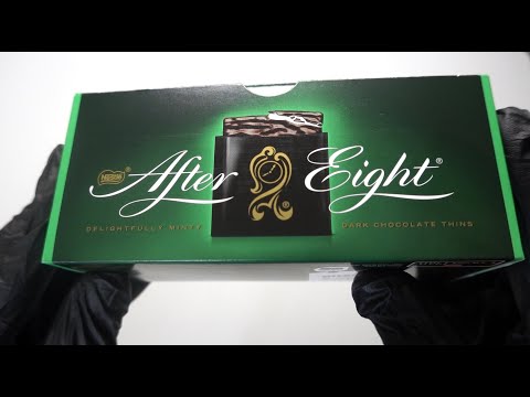 ASMR Unboxing Nestle After Eight Delightfully Minty Dark Chocolate Thins