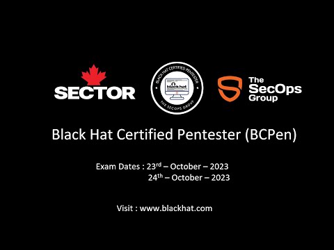 Black Hat Certified Pentester SecTor