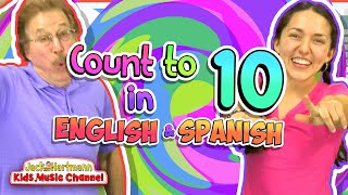 Count to 10 in English and Spanish! | Jack Hartmann