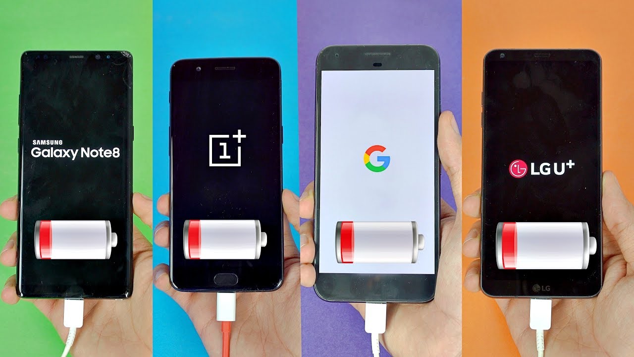 Samsung Galaxy Note 8 vs OnePlus 5 vs Pixel XL vs LG G6 - Battery Drain Test! (4K)