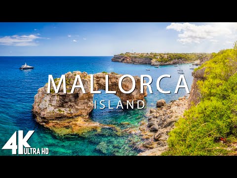 FLYING OVER MALLORCA (4K UHD) - Relaxing Music Along With Beautiful Nature Videos - 4K Video HD