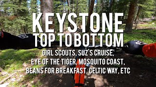 Keystone Bike Park - Top to Bottom via Blues/Greens - Girl Scouts, Suz's Cruise, Eye of the Tiger, Mosquito Coast etc