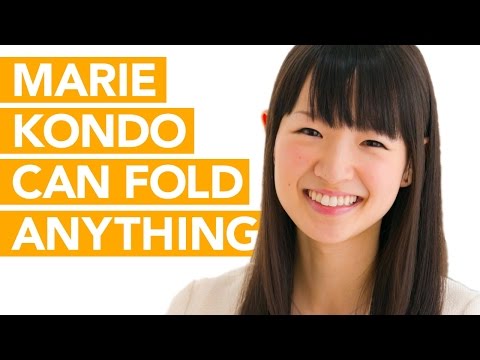 Marie Kondo is a folding master! Watch her demonstrate on long sleeve clothes