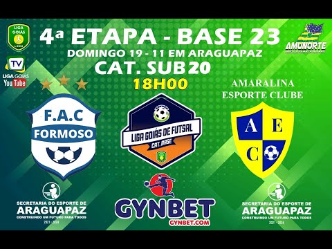 LIGA GOIÁS CATEG. BASE -  FORMOSO AC X AMARALINA EC - SUB 20