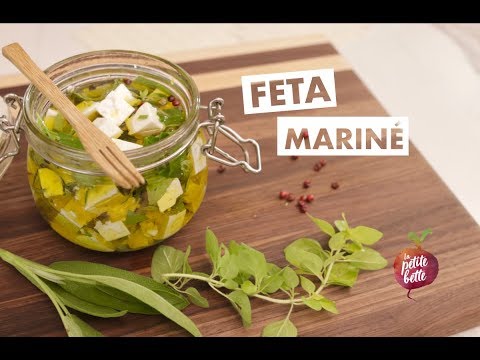 🥗 FROMAGE FETA MARINÉ AUX HERBES ET CITRON 🍋Recette tuto salade 🥗Série Spécial Mezze