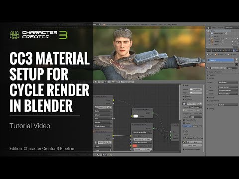 Character Creator 3 Tutorial - CC3 Material Setup for Cycle Render in Blender