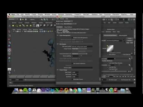 MAYA 3D Animation Tutorial : Batch rendering and converting to a movie file