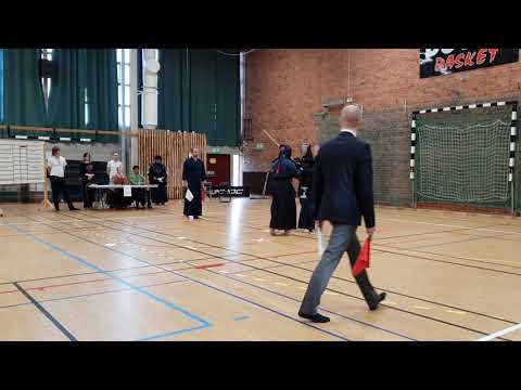 Stockholm Kendo Open 2018, 1-2 dan class, Max Wohlfarth - Torgil Zechel