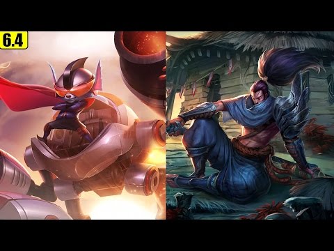 rumble top vs yasuo full game - patch 6.4 - 6/3/2016