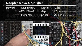 Video thumbnail for Doepfer A-106-6 XP Filter 1/4: overview (LMS Eurorack Expansion Project) by Chris Meyer's Alias Zone + Learning Modular