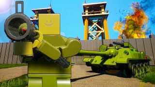 EPIC LEGO BASE &amp; TANK BATTLE! - Brick Rigs Multiplayer Roleplay