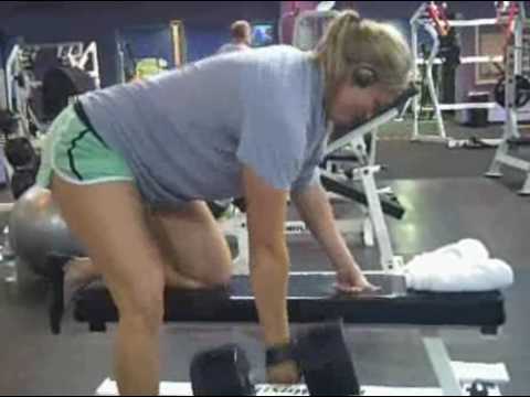 Molly Galbraith of GirlsGoneStrong.com and MollyGalbraith.com Kroc Rows 100 lbs for 18 reps