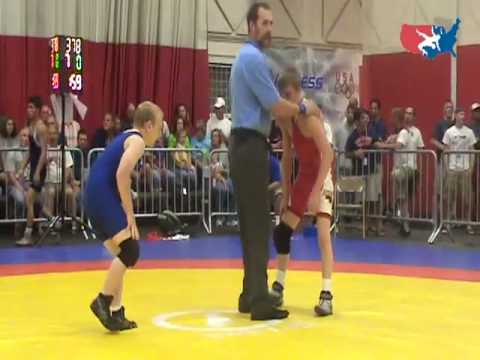 FILA Junior Freestyle Final 50kg Match 1 - Nick Roberts vs. Steve Matson