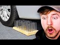 Car Vs 1000 Nails
