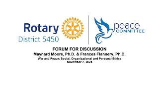 FFD:  FINAL 2024 NOVEMBER -  MOORE & FLANNERY: WAR/PEACE: SOCIAL, ORGANIZATIONAL & PERSONAL ETHICS