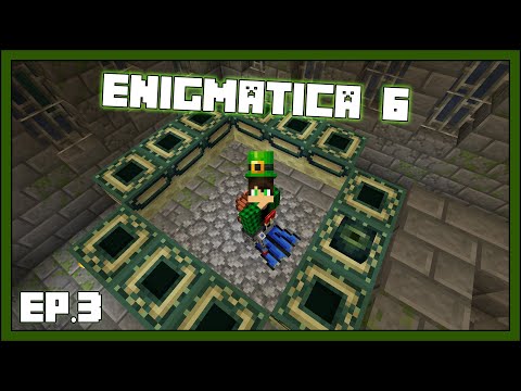 Minecraft Engimatica 6 - EP3 - Mining Upgrades & Stronghold Exploration