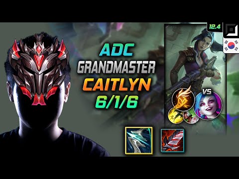 GrandMaster Caitlyn Adc vs Jinx - 천상계 원딜 케이틀린 돌풍 기발 - LOL KR 12.4